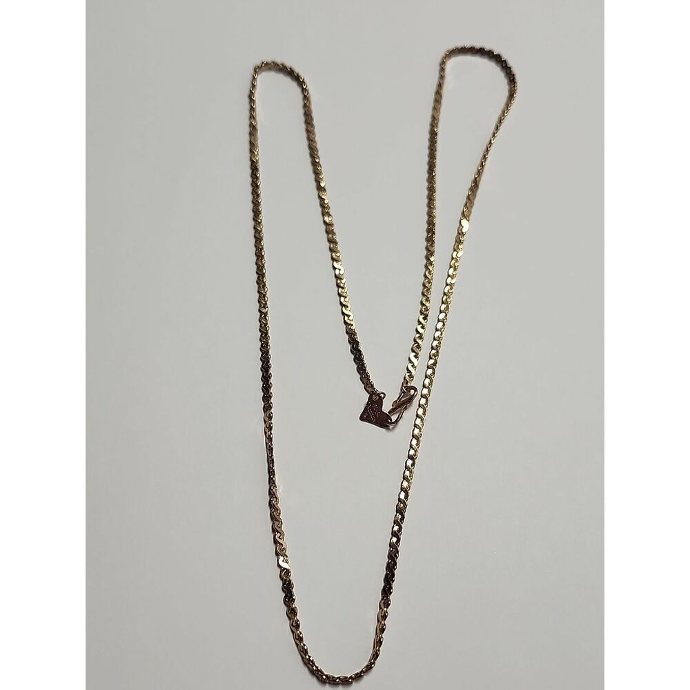 Gold-Tone Women's Chain Necklace H-A Vendome 24" Length